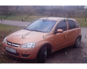 Дефлекторы боковых окон Opel Corsa C Рестайлинг Хэтчбек 5 дв. (2003-2006)